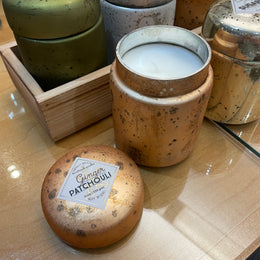 Mountain Fire Glass Candle - Ginger Patchouli