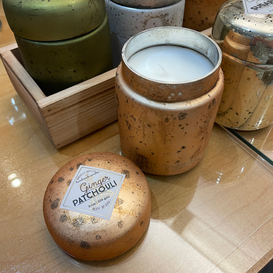 Mountain Fire Glass Candle - Ginger Patchouli