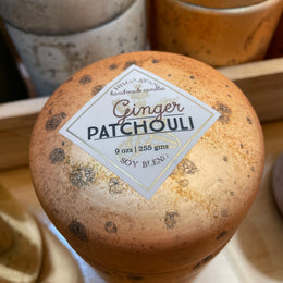 Mountain Fire Glass Candle - Ginger Patchouli