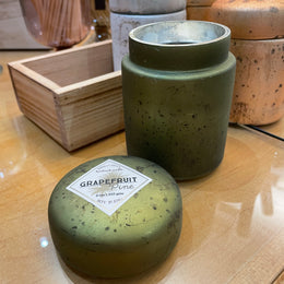 Mountain Fire Glass Candle - Grapefruit Pine