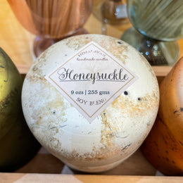 Mountain Fire Glass Candle - Honeysuckle