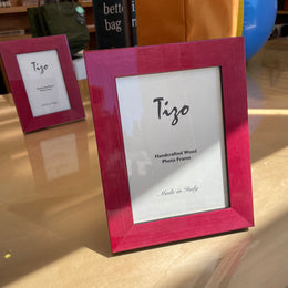 Tizo Handcrafted Wooden Picture Frame - Fuscia
