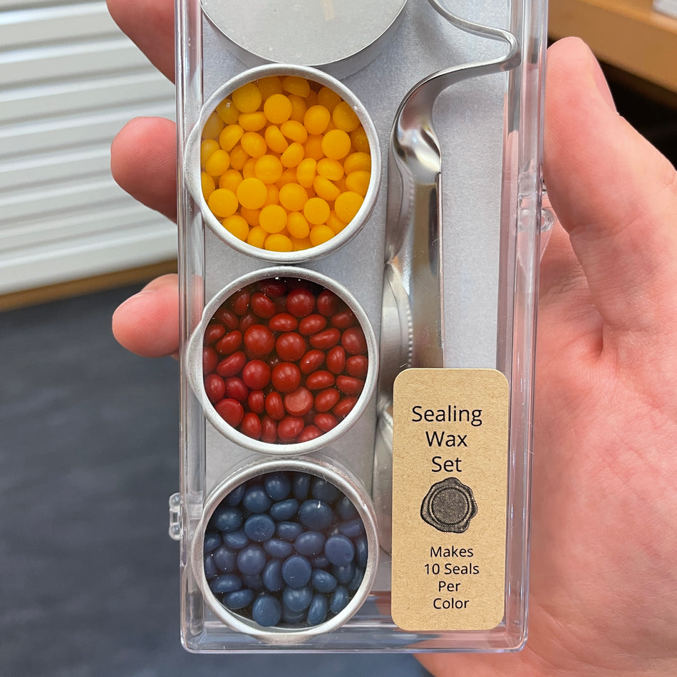 Global Solution Wax Seal Melting Kit - Blue, Yellow, Red