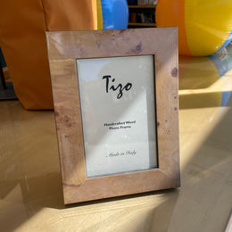 Tizo Handcrafted Wooden Picture Frame - Tan
