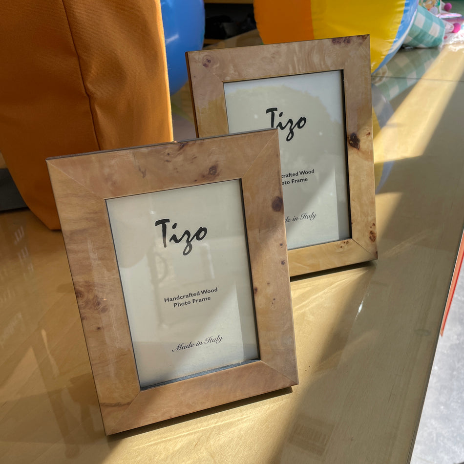 Tizo Handcrafted Wooden Picture Frame - Tan