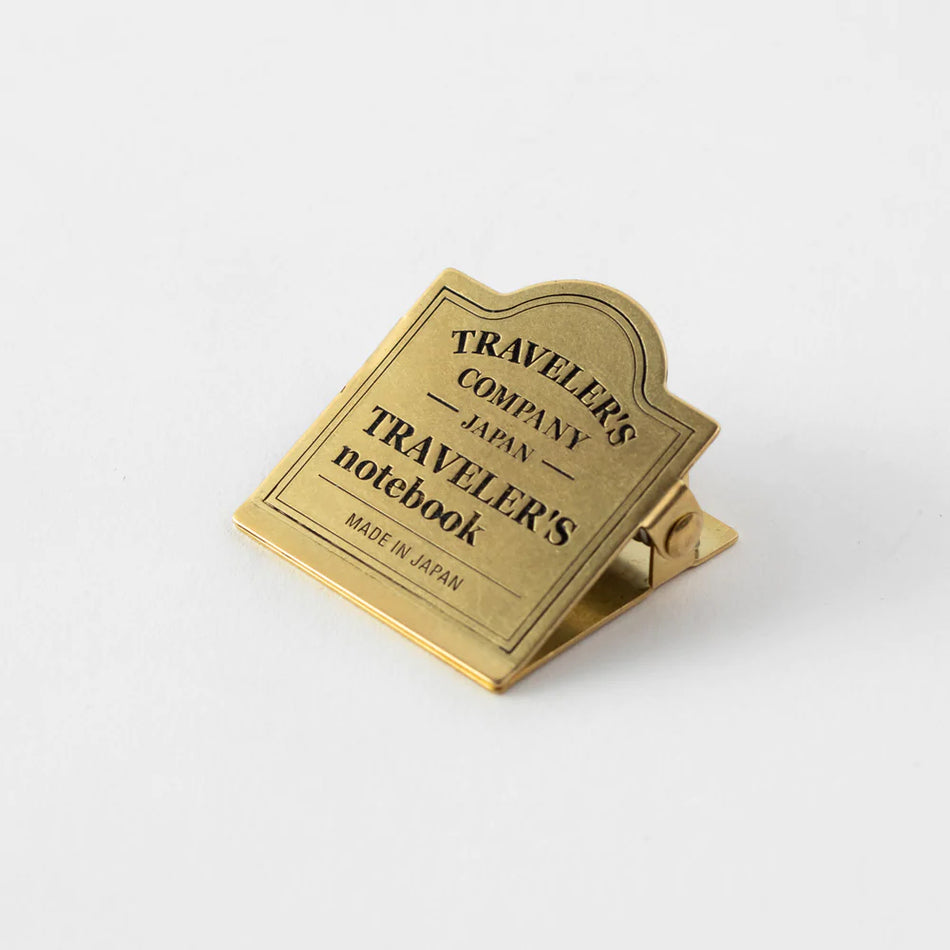 Traveler's Notebook - 030 Brass Clip TRC Logo