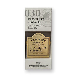 Traveler's Notebook - 030 Brass Clip TRC Logo