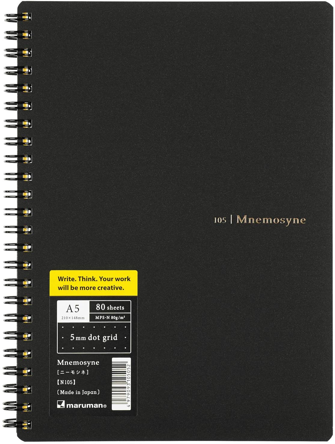 Mnemosyne Side Spiral Notebooks Dot Grid