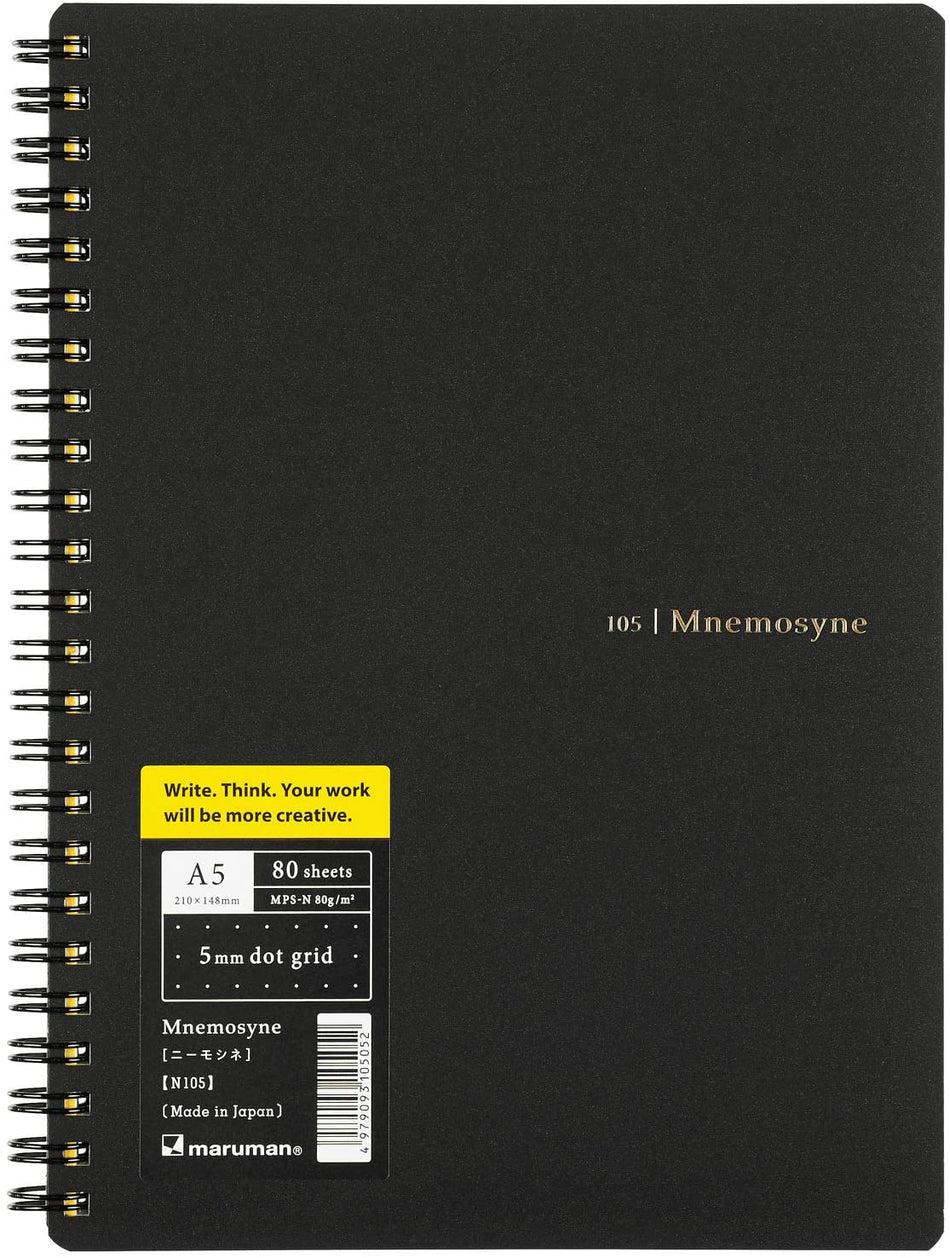 Mnemosyne Side Spiral Notebooks Dot Grid