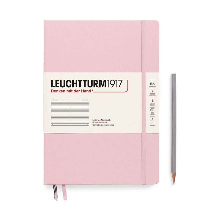 LEUCHTTURM1917 Hardcover Notebook B5 Lined/Ruled - Powder Pink