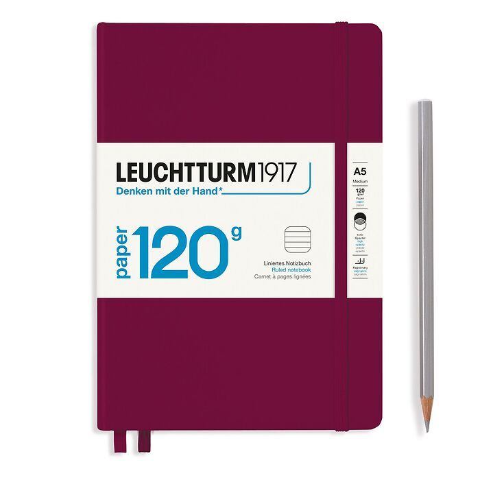 LEUCHTTURM1917 Notebook Medium (A5), Edition 120, 203 p., ruled - Port Red