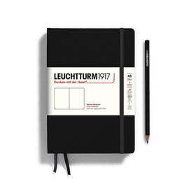 LEUCHTTURM1917 HC Notebook, Medium (A5), 251 p., Plain - Black