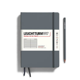 LEUCHTTURM1917 Hardcover Notebook Medium A5 Ruled - Anthracite Gray