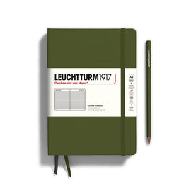 LEUCHTTURM1917 Hardcover Notebook Medium A5 Ruled  - Army Green