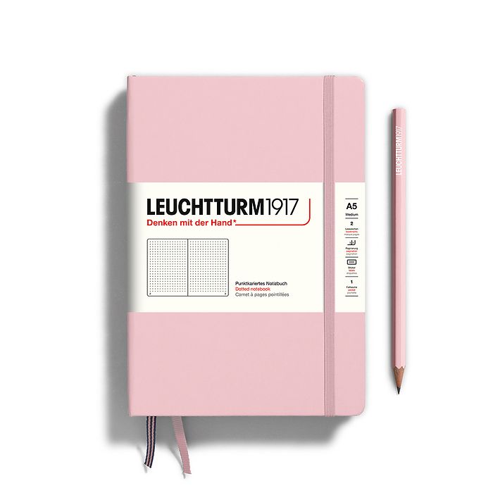 LEUCHTTURM1917 HC Notebook, Medium (A5), 251 p., Dotted - Powder Pink