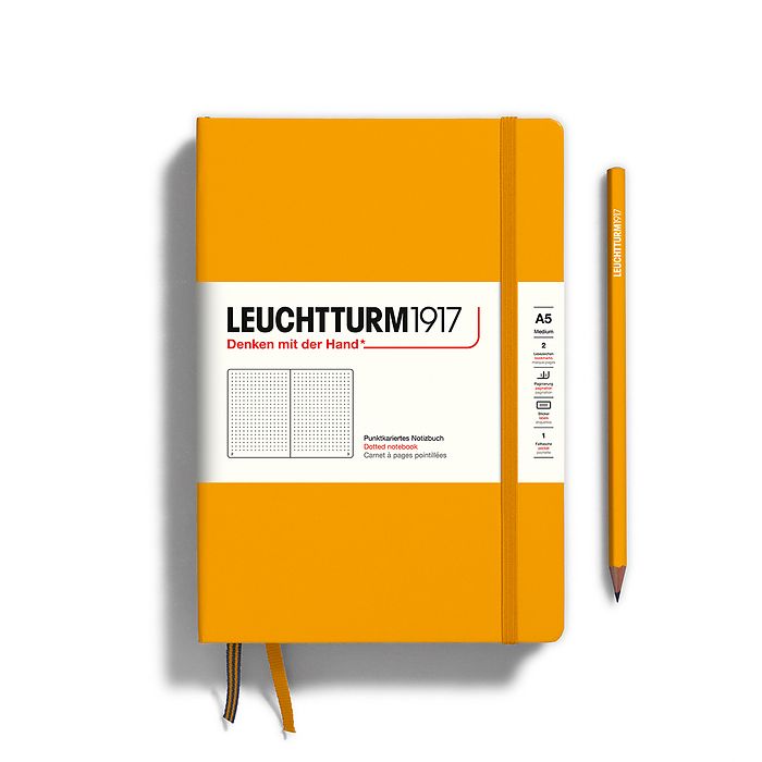 LEUCHTTURM1917 HC Notebook, Medium (A5), 251 p., Dotted - Rising Sun