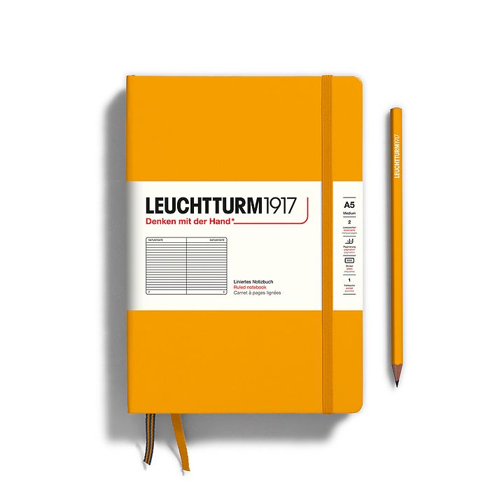 LEUCHTTURM1917 HC Notebook, Medium (A5), 251 p., Ruled - Rising Sun