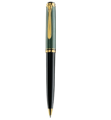 Pelikan Souverän K 800 Ballpoint - Black/Green with Gold Accents