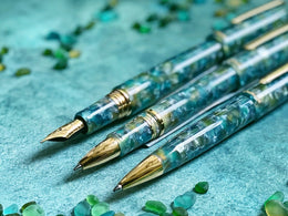 Esterbrook Estie Sea Glass Rollerball with Gold Trim