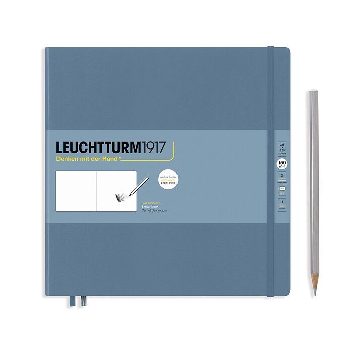 LEUCHTTURM1917 Hardcover Square Sketchbook - Stone Blue