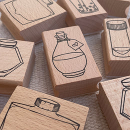 Saiko Stationery Wooden Handle Ink Swatching Stamp - Boba
