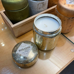 Mountain Fire Glass Candle - Sugared Lemon