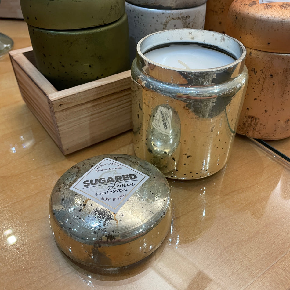 Mountain Fire Glass Candle - Sugared Lemon